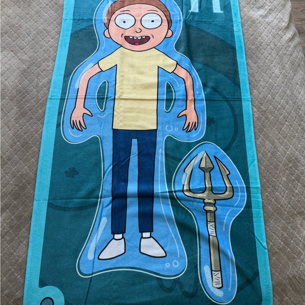 ADULT SWIM SDCC 2024 Rick and Morty Beach Towel - Replacement Morty - NEW